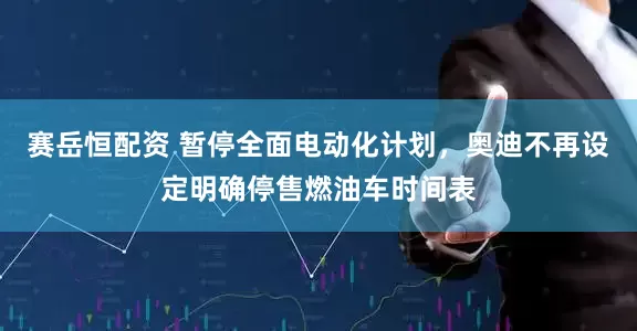 赛岳恒配资 暂停全面电动化计划，奥迪不再设定明确停售燃油车时间表