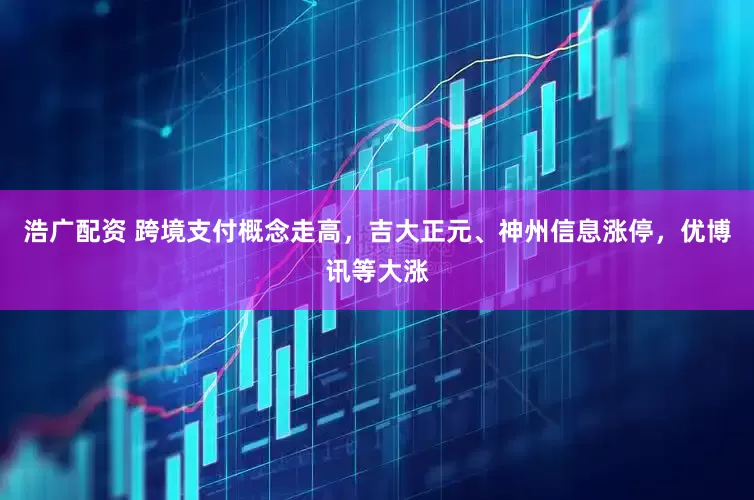 浩广配资 跨境支付概念走高，吉大正元、神州信息涨停，优博讯等大涨